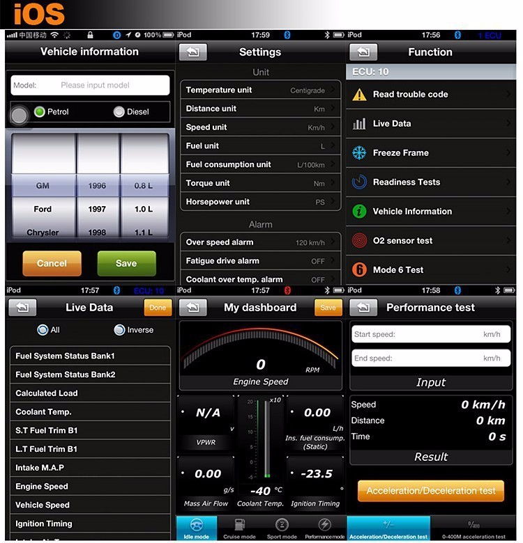Xtool IOBD2 Bluetooth 4.0 Code Scan Diagnostic Tool Android iOS